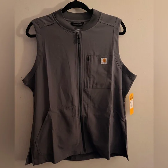 Carhartt Women's Black Zip-Front Work Vest - Picture 4 of 7